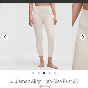 Lululemon Align High Rise leggings 25